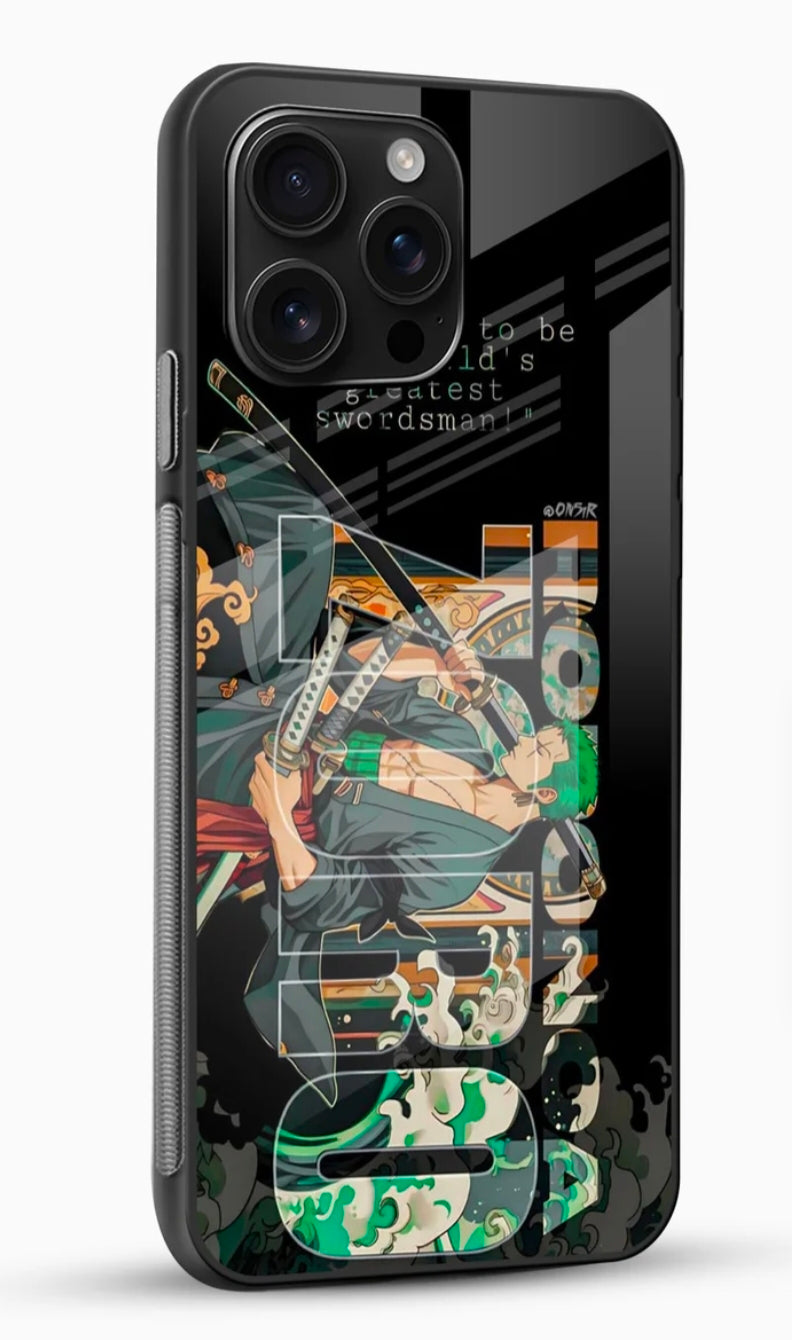 Roronoa Zoro Three Sword Style Anime Glass Case