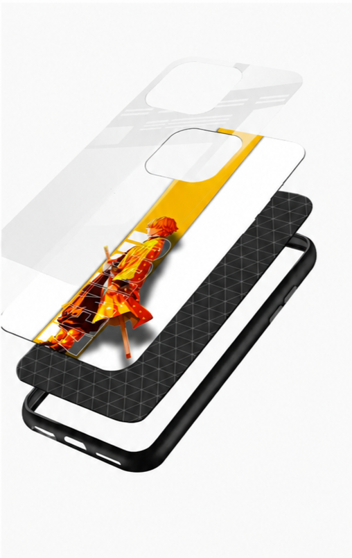 Zenitsu Thunder Strike Anime Glass Case