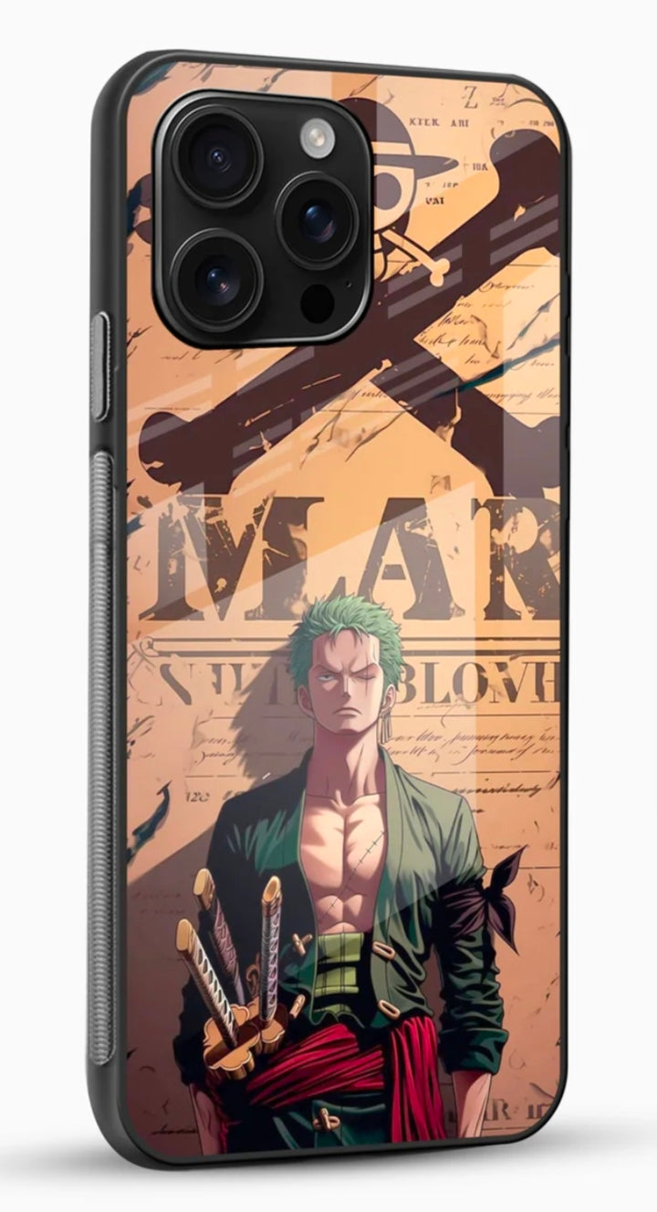 Zoro Wanted Poster Anime Glass Mobile Case