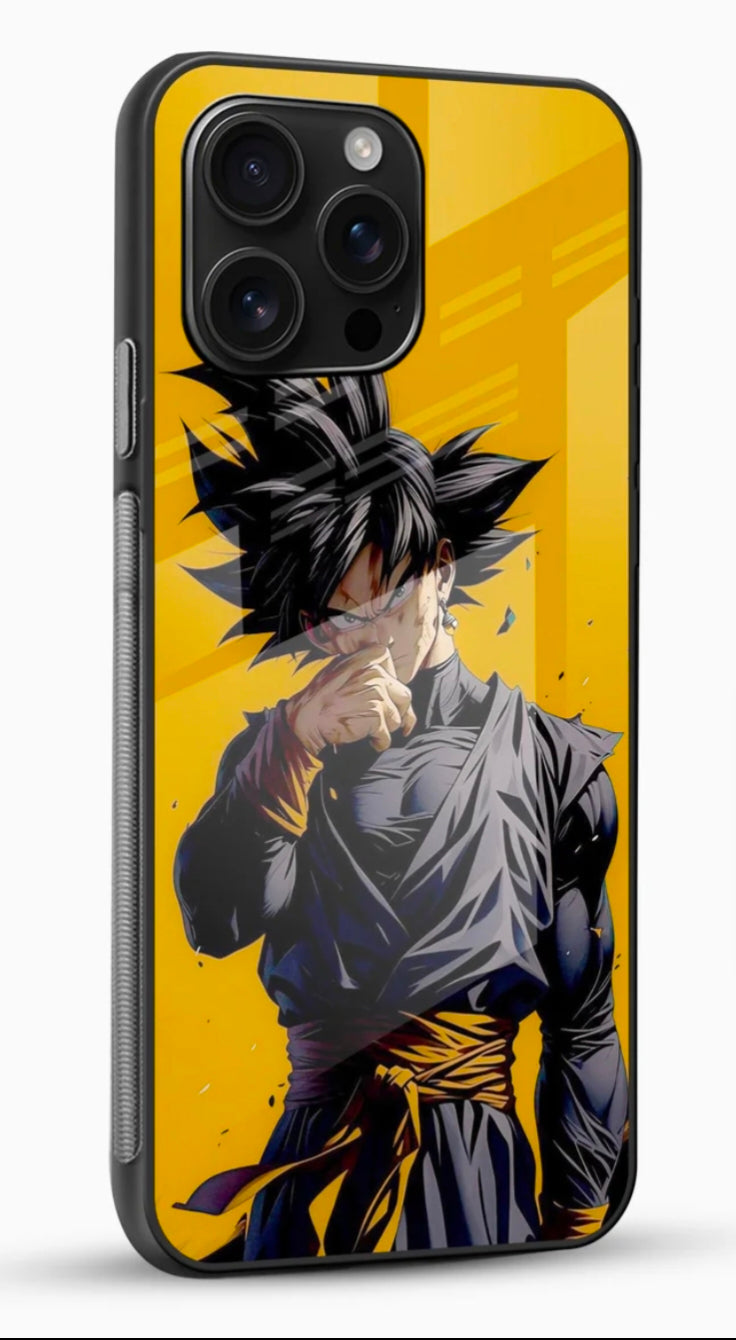 Goku Warrior Glass Mobile Case – Dragon Ball Anime Power Design