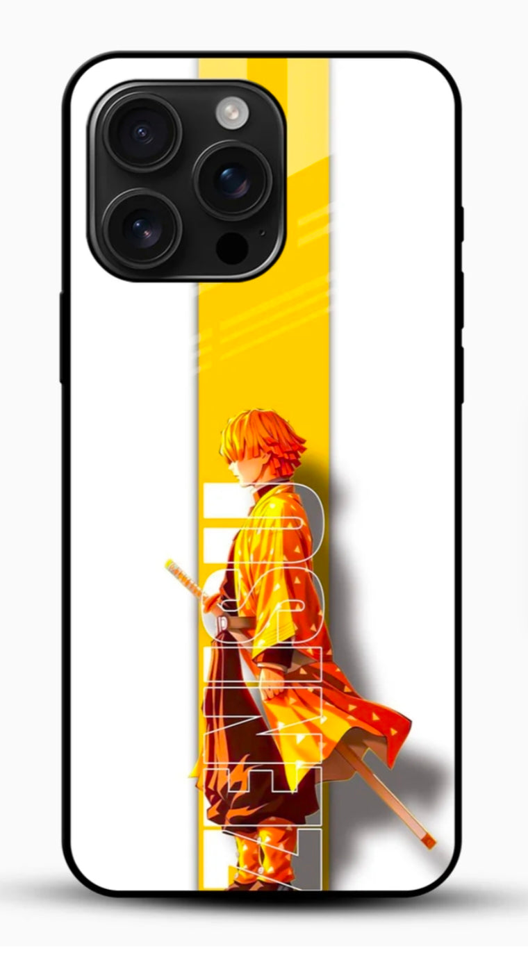 Zenitsu Thunder Strike Anime Glass Case