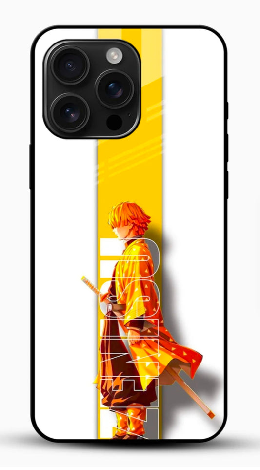 Zenitsu Thunder Strike Anime Glass Case