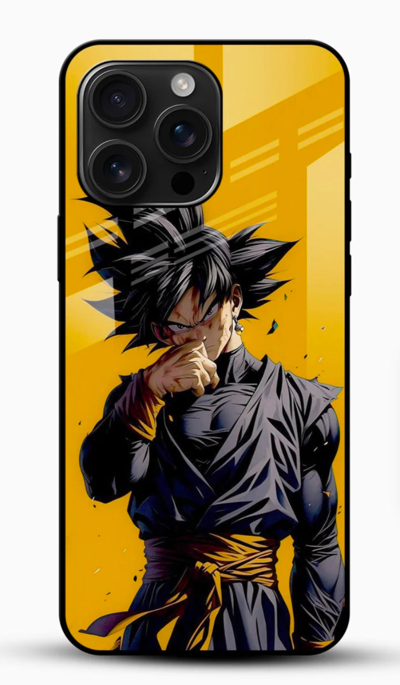 Goku Warrior Glass Mobile Case – Dragon Ball Anime Power Design