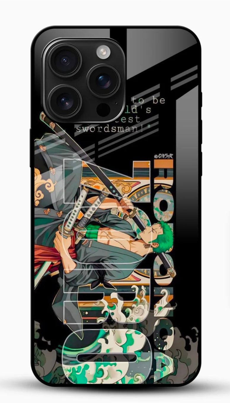 Roronoa Zoro Three Sword Style Anime Glass Case