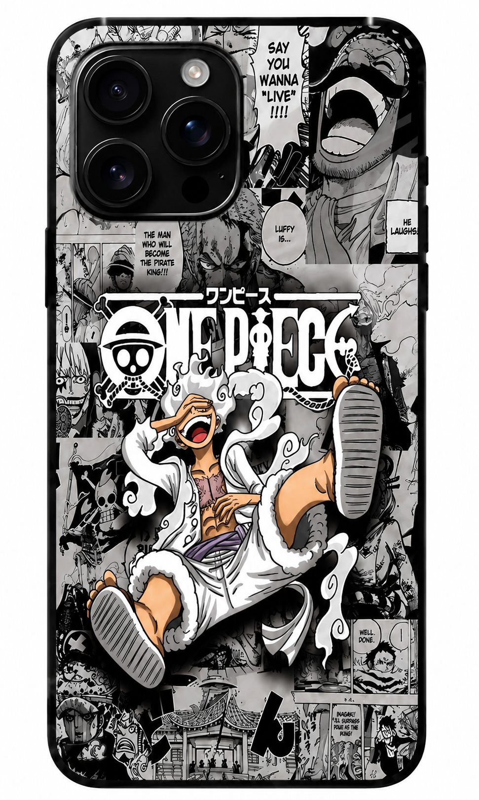 One Piece Gear 5 Luffy Anime Mobile Case | Premium Glass Back Cover
