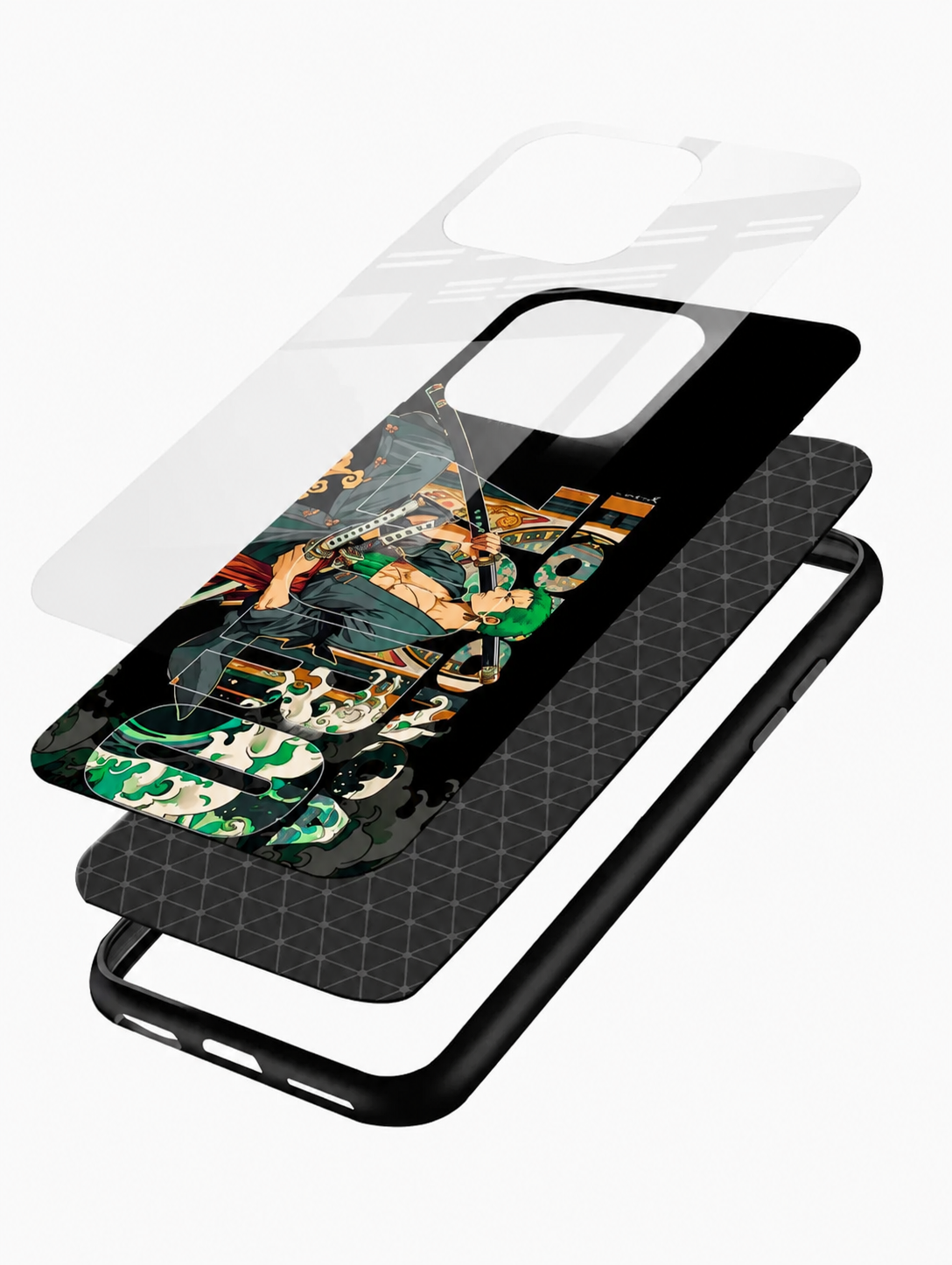 Roronoa Zoro Three Sword Style Anime Glass Case