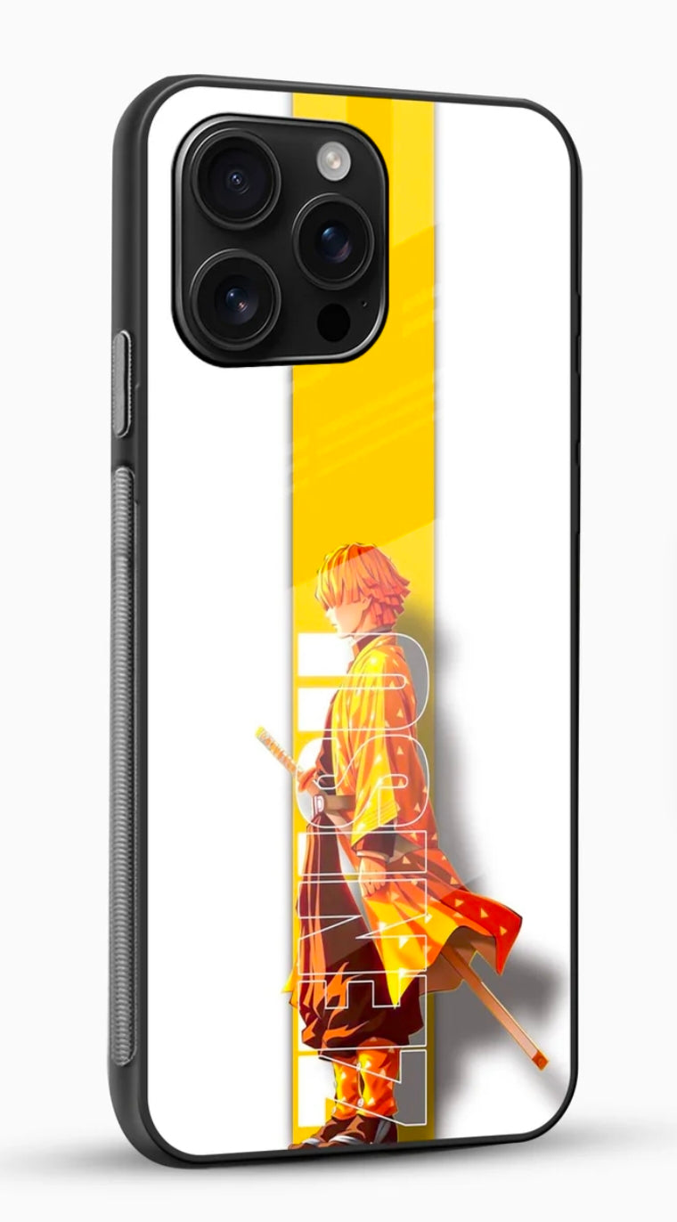 Zenitsu Thunder Strike Anime Glass Case